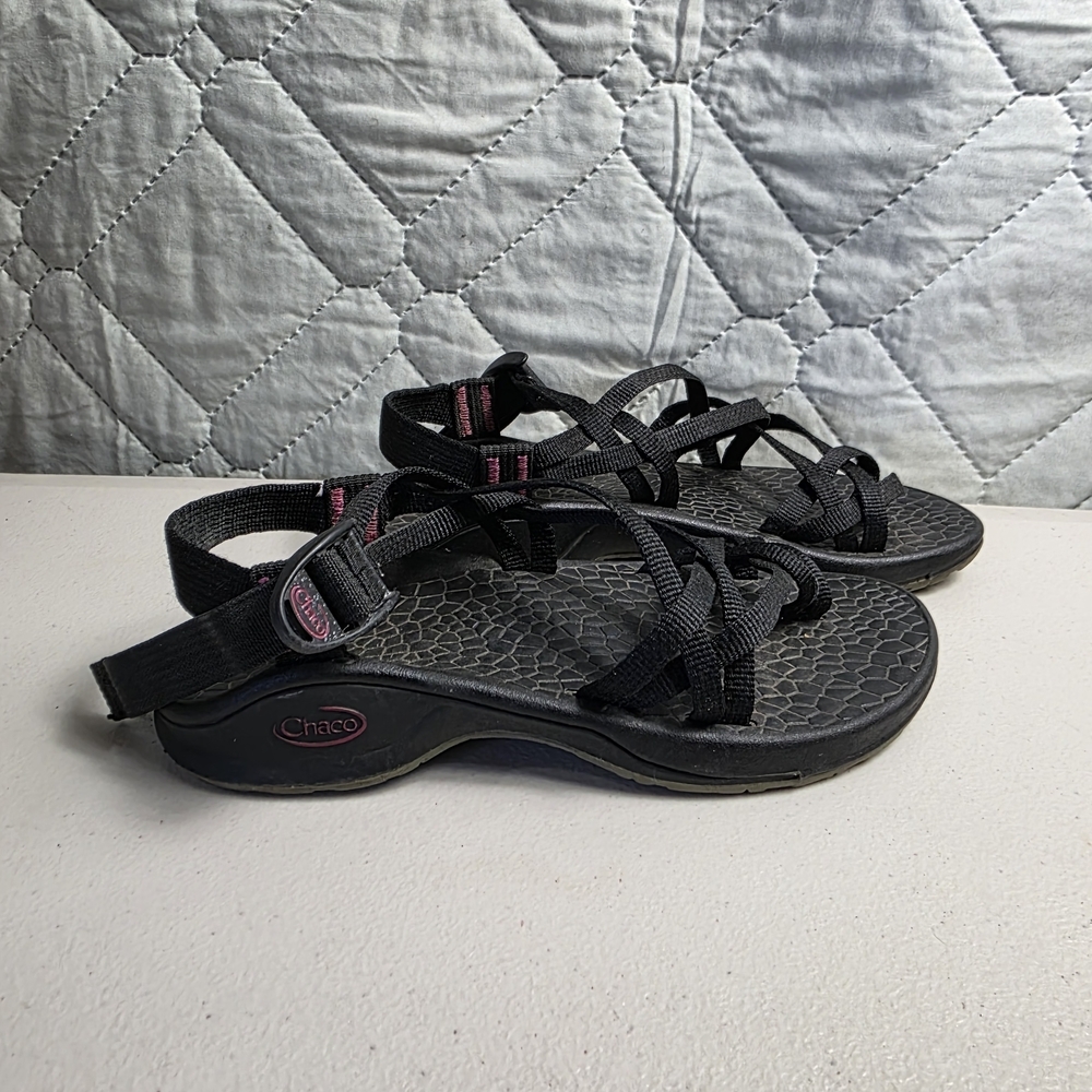 CHACO Zong X Sandals Ecotread Sport Water Hiking Black Pink Women Sz 6